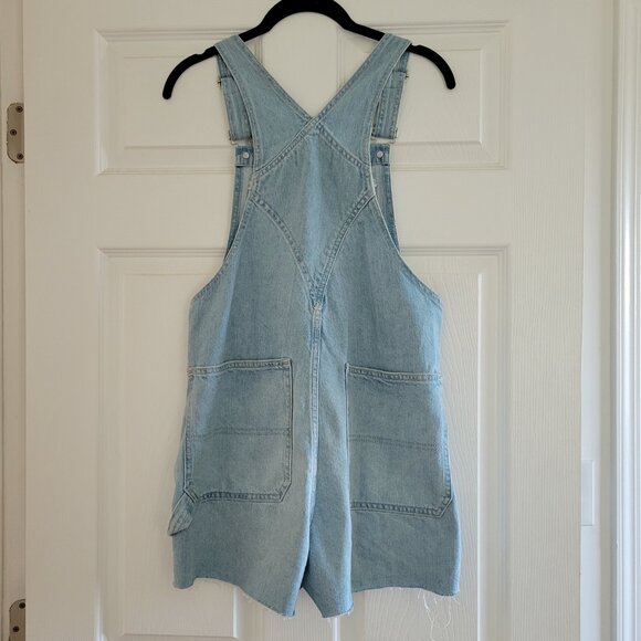 Madewell Denim Carpenter Short Overalls - Picture 2 of 5
